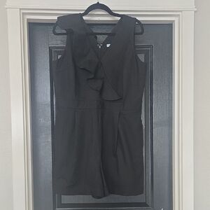 Antonio Melani Black Ruffled Sleeveless Romper Size 14